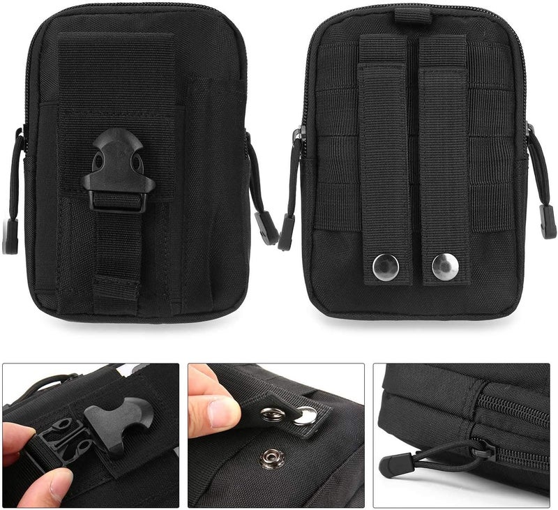 DOUNTO Tactical Waist Pouch EDC Molle Waist Bag Belt Phone Pouch Holster Purse Carrying Pouch for Smartphone, Tools - Image 2