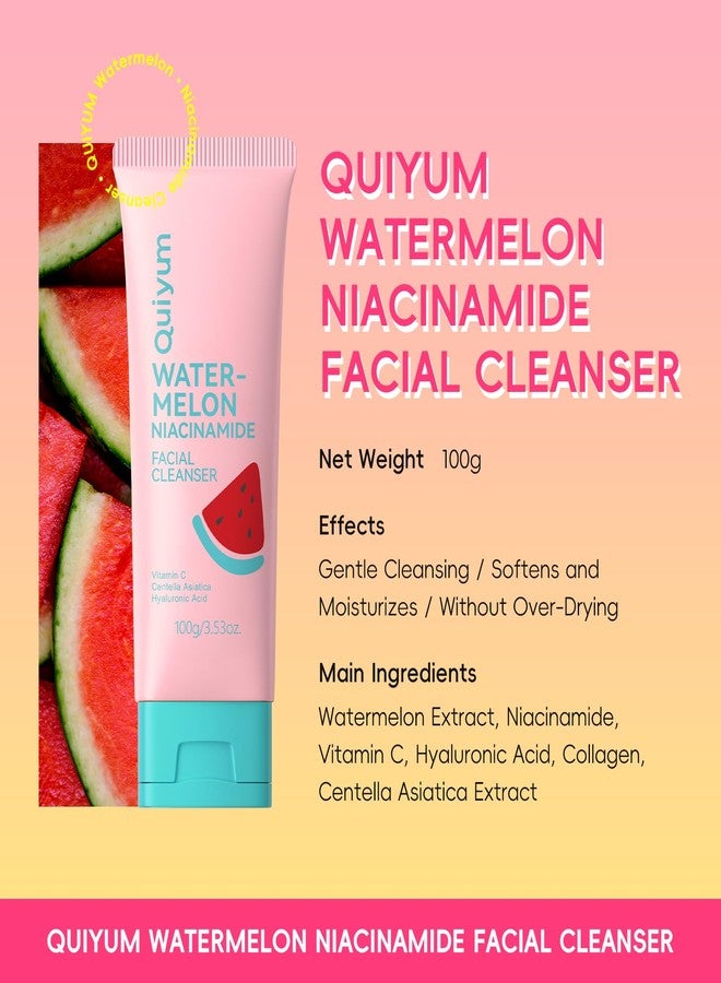 كويوم غسول الوجه الرغوي من كيوم، مستخلصات البطيخ، نياسيناميد، فيتامين سي، حمض الهيالورونيك، سنتيلا أسياتيكا، مقشر، مصغر للمسام، مرطب، مضيء، 3.53 أونصة - Image 2