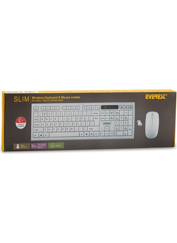 KM-6121 White Wireless Q Slim Keyboard + Mouse Set - pzsku/Z62B31805D281B1589754Z/45/_/1728061576/33794a66-cb9c-4753-b261-bffb21bcf576