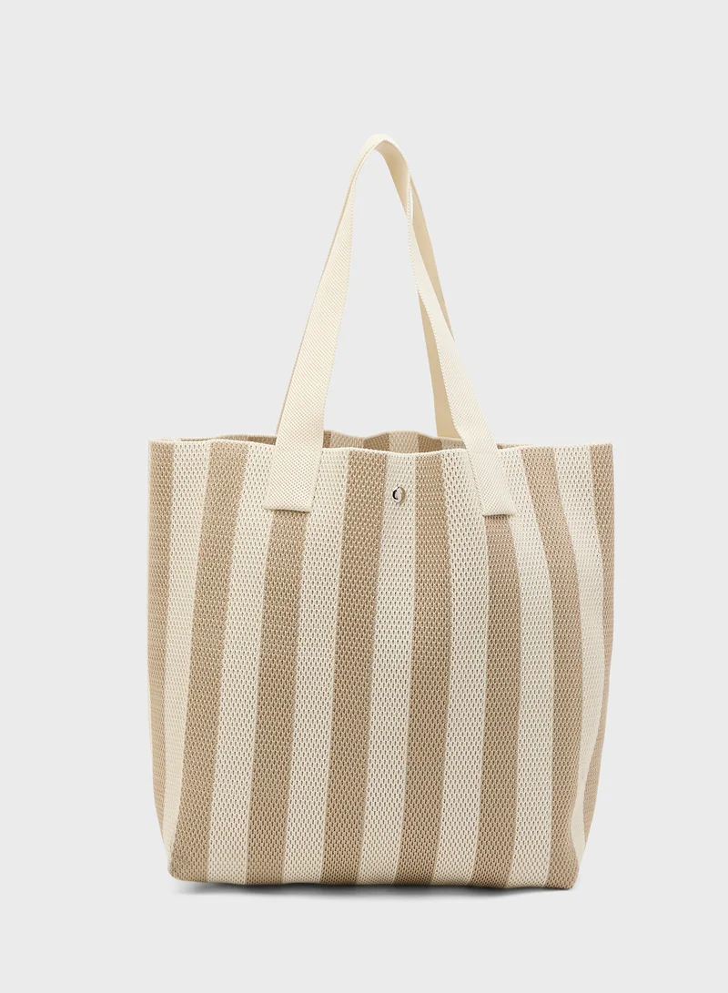 ايلا Striped Casual Tote