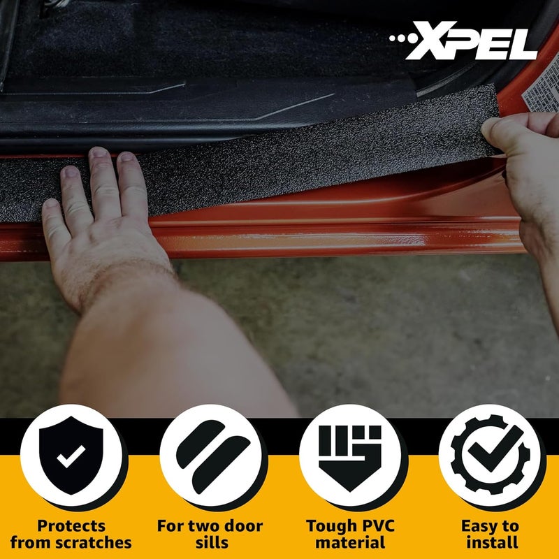 XPEL Black Universal Door Sill Guard (60" x 2.75") Paint Protection Film Kit - Image 3