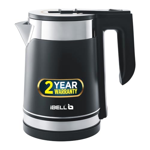 iBELL SEK170BM Premium Electric Kettle 1.7 Litre, 1500 Watt, Stainless Steel with Insulation, Auto Cut-Off (Black) - Image 1