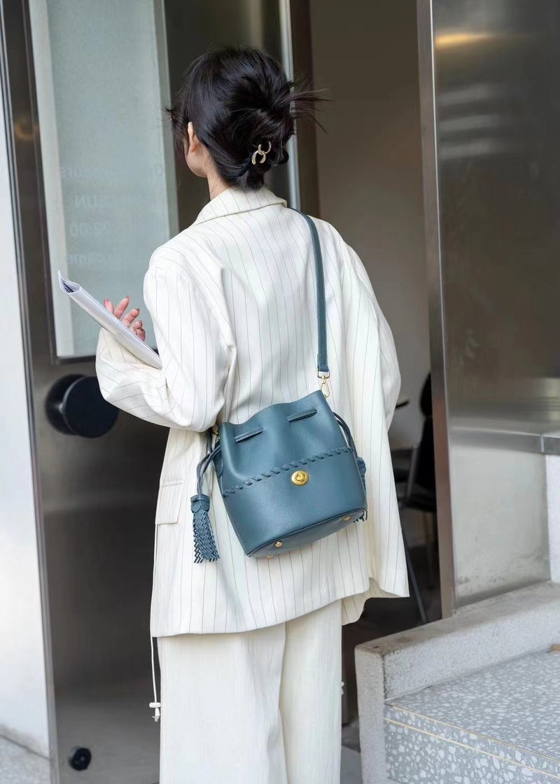 First Layer Cowhide Leather Women'S Shoulder Crossbody Versatile Casual Genuine Leather Shopping Tote Fashion Shopping Basket Handbag - Image 1