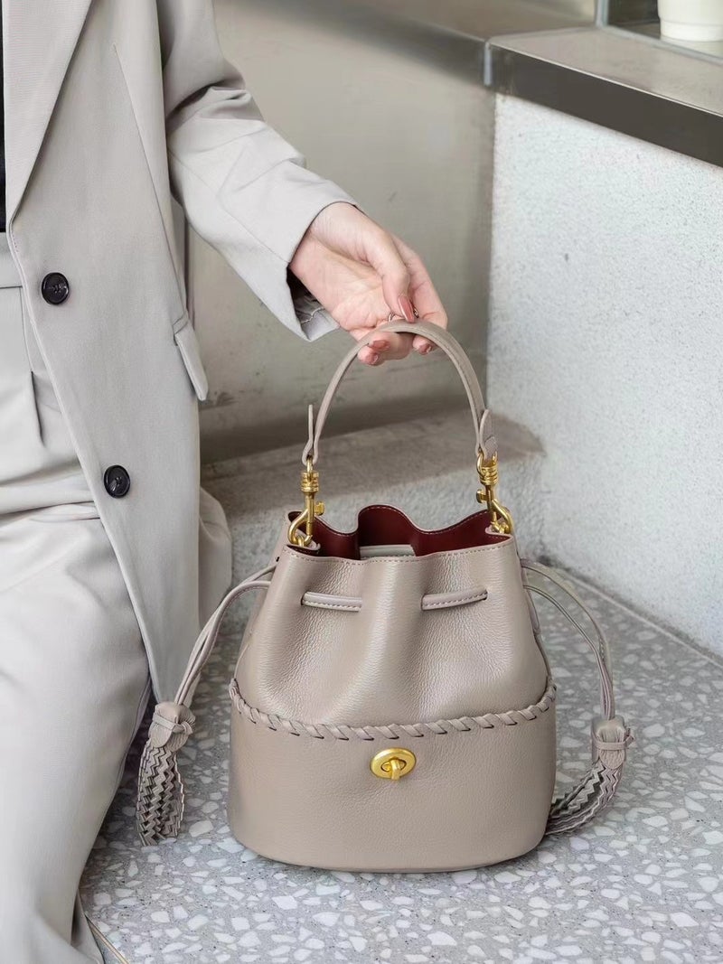 First Layer Cowhide Leather Women'S Shoulder Crossbody Versatile Casual Genuine Leather Shopping Tote Fashion Shopping Basket Handbag - Image 4