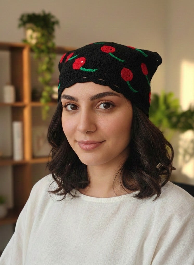 ربطة الشعر النسائية الكروشيه، وشاح شعر محبوك، غطاء رأس للفتيات - Image 1