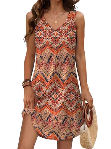 Aokosor Boho Dresses for Women 2026 Beach Vacation Clothes Vestidos De Verano para Mujer Loose Swing Casual Summer Sundresses XL - Image 1