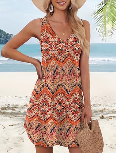 Aokosor Boho Dresses for Women 2026 Beach Vacation Clothes Vestidos De Verano para Mujer Loose Swing Casual Summer Sundresses XL - Image 3
