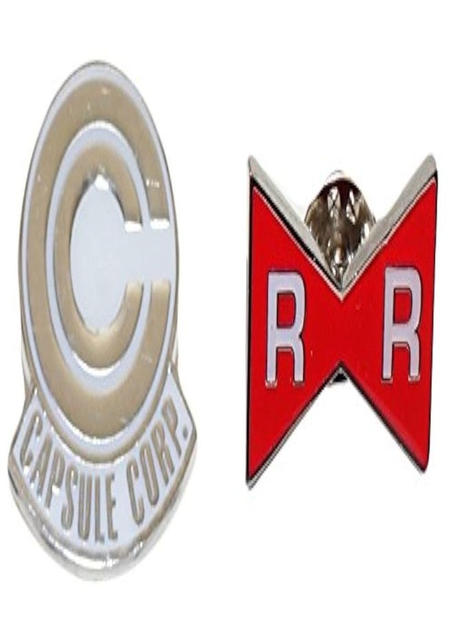 دراجون بول زد مجموعة دبابيس من شركة Great Eastern Entertainment Dragon Ball Z Capsule Corp و Red Ribbon Army - Image 1