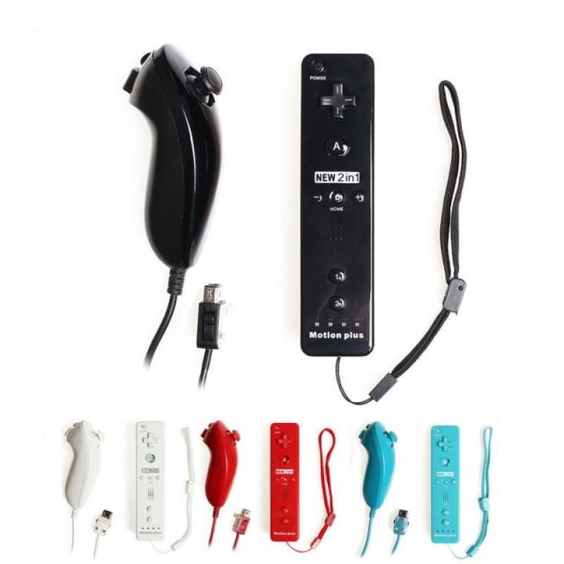 Wireless Wii Controller: Black Ergonomic Grip - Precise Motion Tracking - All-In-One Package for Family Home Entertainment Gaming Sessions - Image 1
