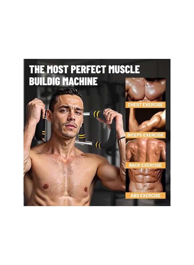 S-TOP Twister Arm Trainer, 30-40-50kg Adjustable Resistance, Portable Home Gym for Chest, Bicep & Full Body Strength Training(Golden Black) - Image 4