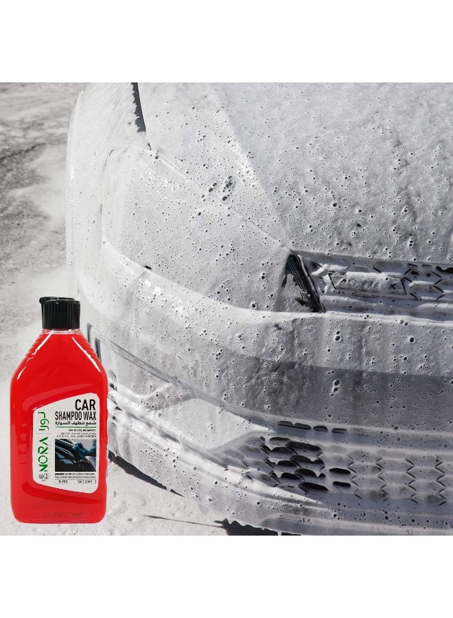 NORA Car Shampoo Wax Combo Pack (1L + 500ml) – High Foaming Car Wash Shampoo with Wax, Thick Cleaning Foam for Deep Shine & Protection, pH Balanced Formula Safe for Paint, Plastic, Vinyl & Tyres, Suitable for Bucket Wash, Foam Master & Machine Wash - Image 3
