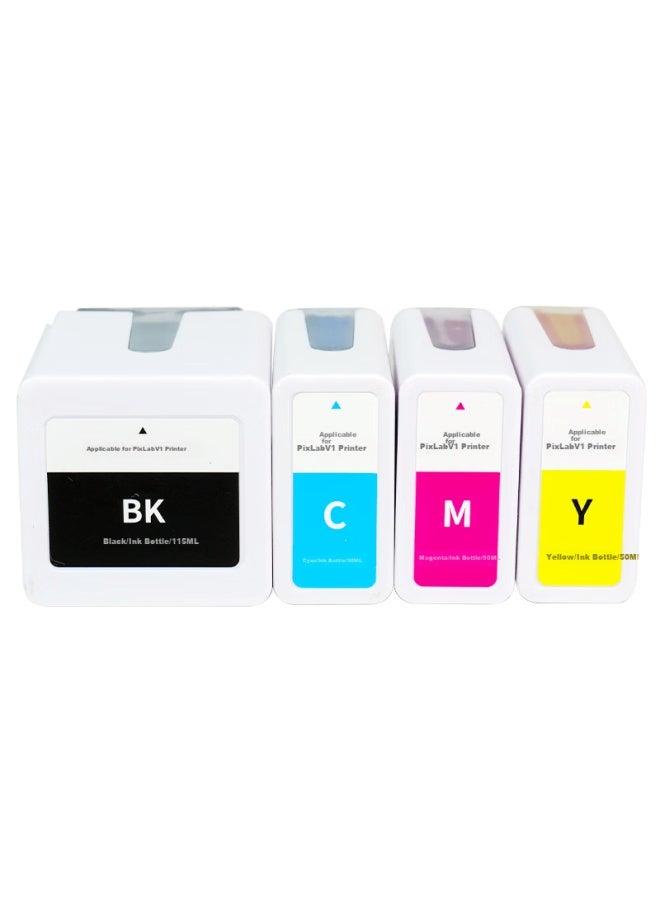 Befon Compatible With Huawei Pixlab V1 Color Printer Ink Cartridge, Huawei V1 Ink Cartridge, Zhencai Series Printer Ink Bottle, Huawei Inkjet Printer, Ink Cartridge, Four-color Set - Image 1