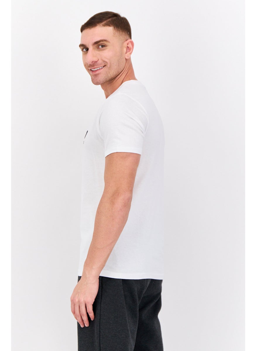 LOTTO Men Sportswear Fit Short Sleeves Outdoor T-shirt, White  - Image 2