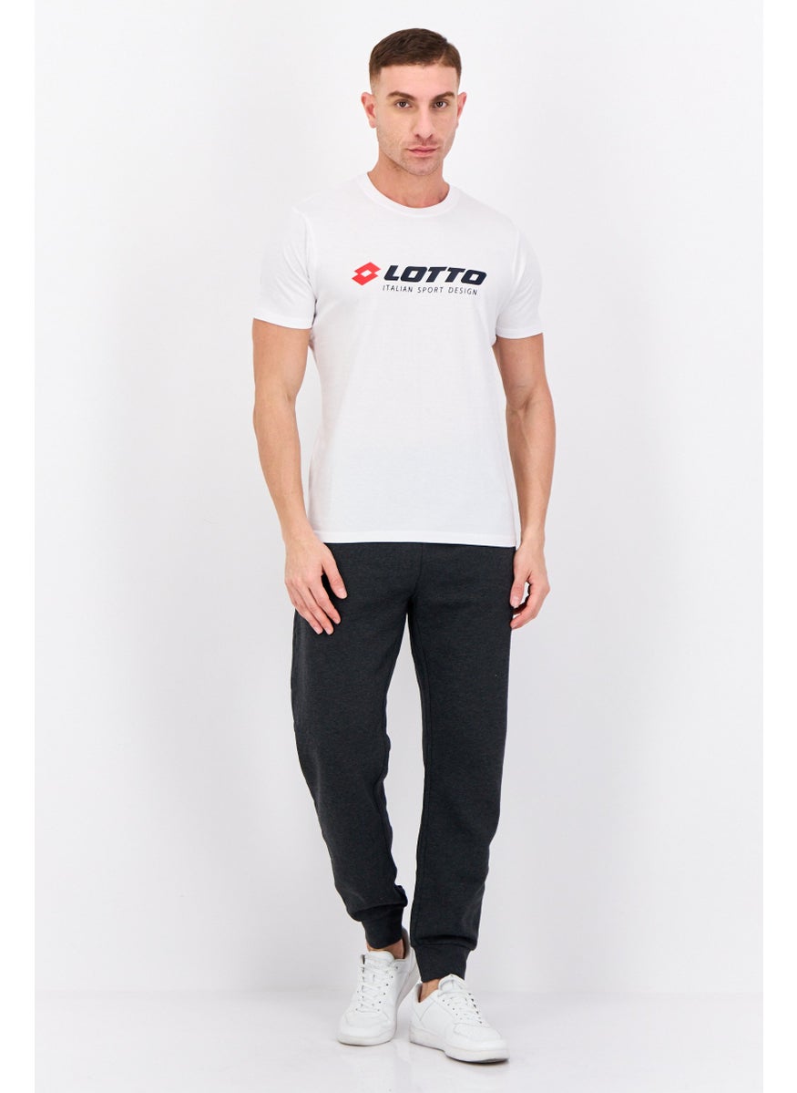 LOTTO Men Sportswear Fit Short Sleeves Outdoor T-shirt, White  - Image 4