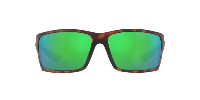 Costa Del Mar Mens Reefton Rectangular Sunglasses, Matte Retro Tort/Green Mirrored Polarized-580P, 64 mm - Image 1