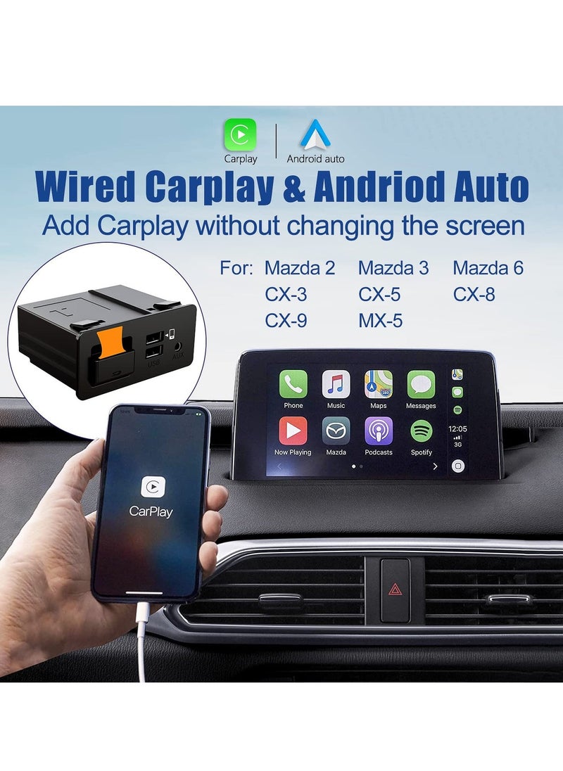 Generic - TK78-66-9U0C Apple Carplay Android Auto Retrofit Kit Compatible with Mazda 2 3 6 CX3 CX5 CX9 MX5 Miata 2014-2020 Car Play Adapter Interface Port Fits MZD Connect System 00008FZ34 - Image 1