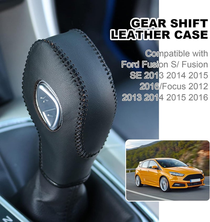 EATAKWARD Carbon Fiber Gear Shift Knob Cover for Ford - Image 3