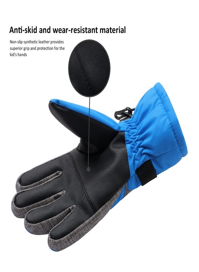 Walsking Kids Winter Snow&Ski Gloves-5M Thinsulate Waterproof Cold Weather Youth Gloves for Skiing,Snowboarding-Fits Boys and Girls - Image 2