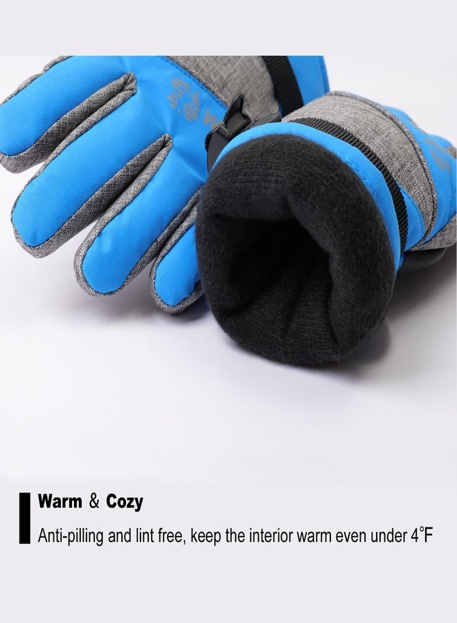 Walsking Kids Winter Snow&Ski Gloves-5M Thinsulate Waterproof Cold Weather Youth Gloves for Skiing,Snowboarding-Fits Boys and Girls - Image 3