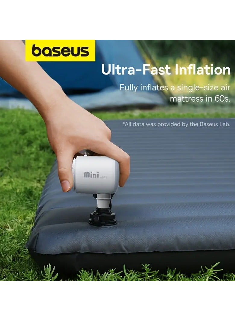 Baseus Portable Handheld Inflatable Pump - USB Rechargeable Wireless Air Compressor for Beds Mats & Swimming Rings - Compact & Easy to Use Suit for Deflate Inflatable Camping Outdoor  - Image 1