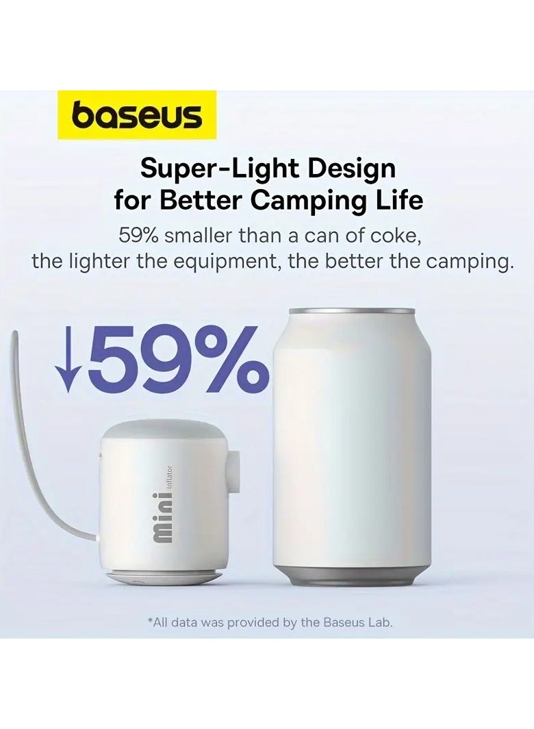Baseus Portable Handheld Inflatable Pump - USB Rechargeable Wireless Air Compressor for Beds Mats & Swimming Rings - Compact & Easy to Use Suit for Deflate Inflatable Camping Outdoor  - Image 5
