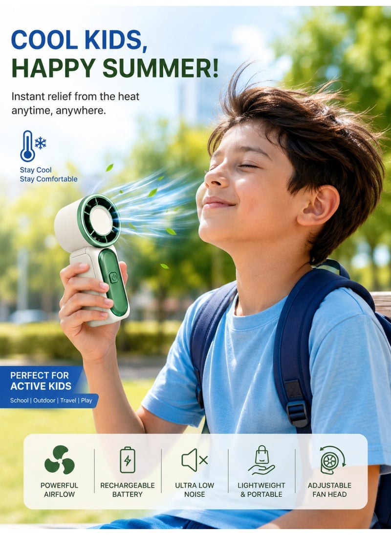 Shopit Mini Portable Handheld Cooling Fan, Rechargeable Battery, High Speed Fan with Ultra Low Noise - Image 4