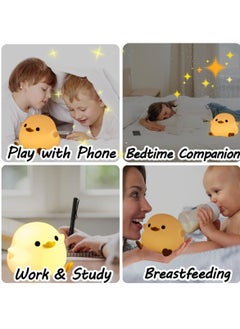 SYOSI Rechargeable Duck Night Light, Dimmable Silicone LED Bedside Lamp for Kids, Nursery Nightlight with Timer and Touch Control  - Image 5