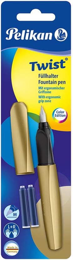 Pelikan قلم حبر سائل بيليكان تويست P457M من الذهب الخالص، رأس متوسط - Image 1