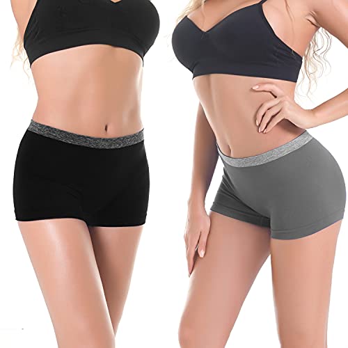 DEEP TOUCH Womens Seamless Underwear Boyshort Panties Boxer Briefs No Show Panty for Ladies Comfortable - Image 2