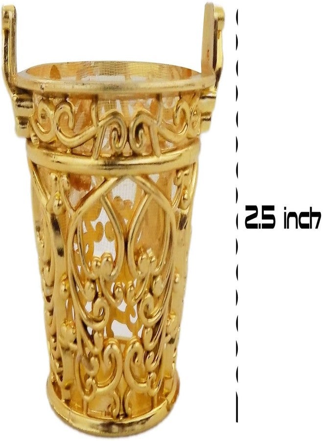 غلان سلال زينة من ألياف شبكية ذهبية اللون من تصميم جلان، مثالية لحفلات الزفاف والمناسبات والاحتفالات. طقم من 6 قطع، وزن 30 جرام، عبوة واحدة (@3) - Image 2