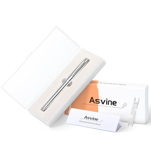Asvine J16 Solid Titanium Fountain Pen Broad Jowo Nib Piston Filling, Ink Window Design with Wrench and Pen Box - Image 4