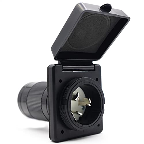 Veepeak 50 Amp Shore Power Inlet NEMA SS2-50P 125V/250V Twist Locking Power Plug RV Outlet Receptacle for Marine Boat Trailer Camper Shed, Screws Included, ETL Listed - Image 5