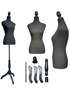 ORTUK 170cm Mannequin Full Body Female Mannequin Torso, Adjustable Dress Form Mannequin, Display Mannequin Body Foam Torso, Metal Tripod Stand Manikin Seamstress Dummy for Clothes, Jewellery Store, Boutique  - Image 1