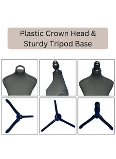 ORTUK 170cm Mannequin Full Body Female Mannequin Torso, Adjustable Dress Form Mannequin, Display Mannequin Body Foam Torso, Metal Tripod Stand Manikin Seamstress Dummy for Clothes, Jewellery Store, Boutique  - Image 4