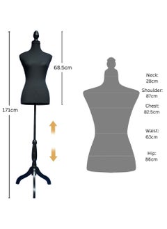 ORTUK 170cm Mannequin Full Body Female Mannequin Torso, Adjustable Dress Form Mannequin, Display Mannequin Body Foam Torso, Metal Tripod Stand Manikin Seamstress Dummy for Clothes, Jewellery Store, Boutique  - Image 5