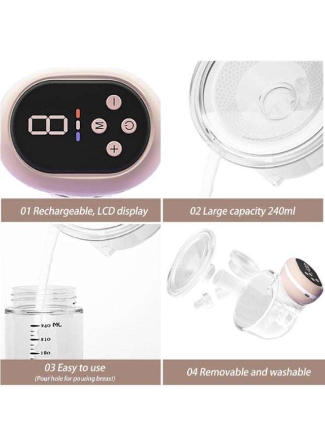 Generic O CARE Wearable Electric Breast Pump, 3 Modes and 9 Levels Electric Breast Pump, Strong Suction Power, Hands-Free Pump with LED Touch Screen, BPA Free, 24 mm هدية مصغر فلانج  - Image 3