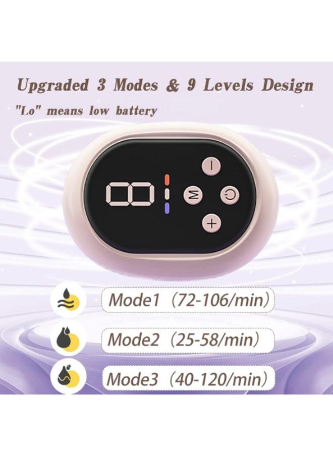 Generic O CARE Wearable Electric Breast Pump, 3 Modes and 9 Levels Electric Breast Pump, Strong Suction Power, Hands-Free Pump with LED Touch Screen, BPA Free, 24 mm هدية مصغر فلانج  - Image 4