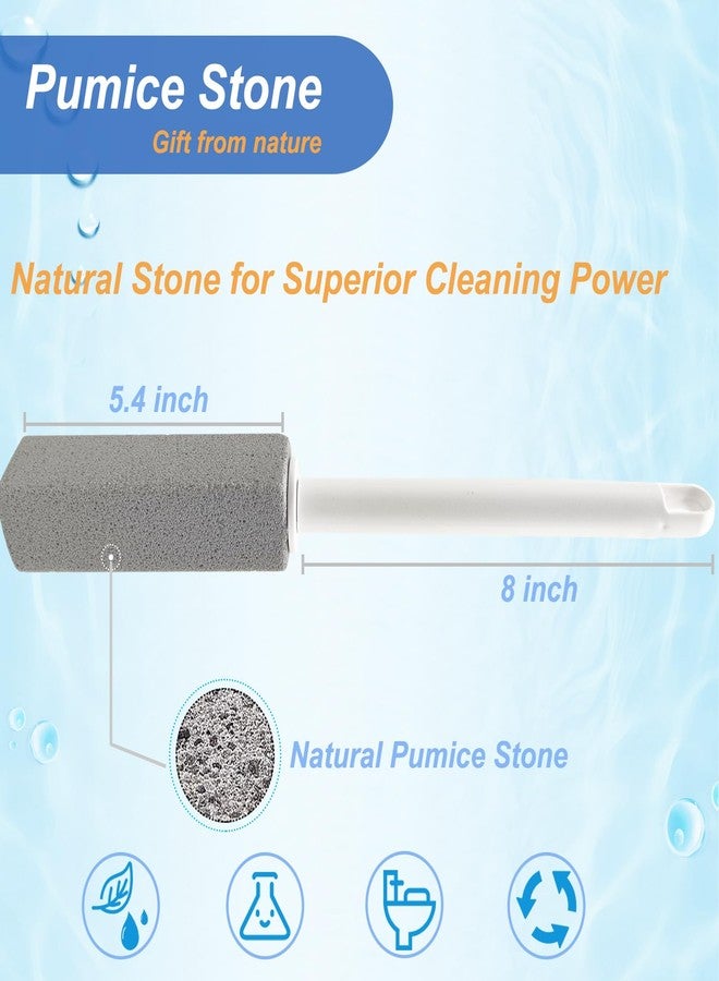 Tuodeal Pumice Stone Toilet Bowl Cleaner with Extra Long Handle - Effortlessly Removes Hard Water Stains, Limescale, Calcium, Rust from Toilets, Bathtubs, Grills, Pools & Sinks, 1 Wand+6 Pumice Stones - Image 3