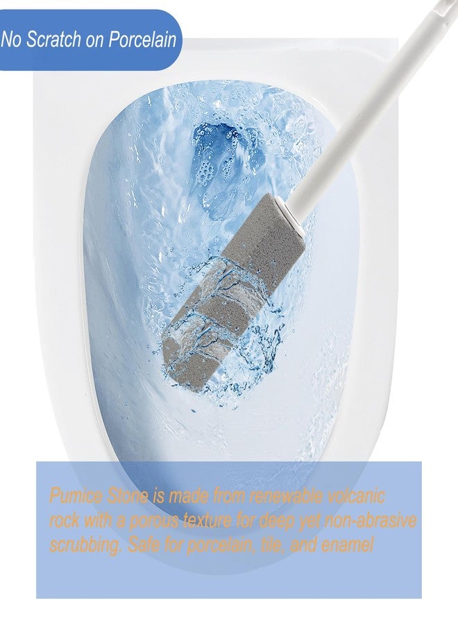 Tuodeal Pumice Stone Toilet Bowl Cleaner with Extra Long Handle - Effortlessly Removes Hard Water Stains, Limescale, Calcium, Rust from Toilets, Bathtubs, Grills, Pools & Sinks, 1 Wand+6 Pumice Stones - Image 5