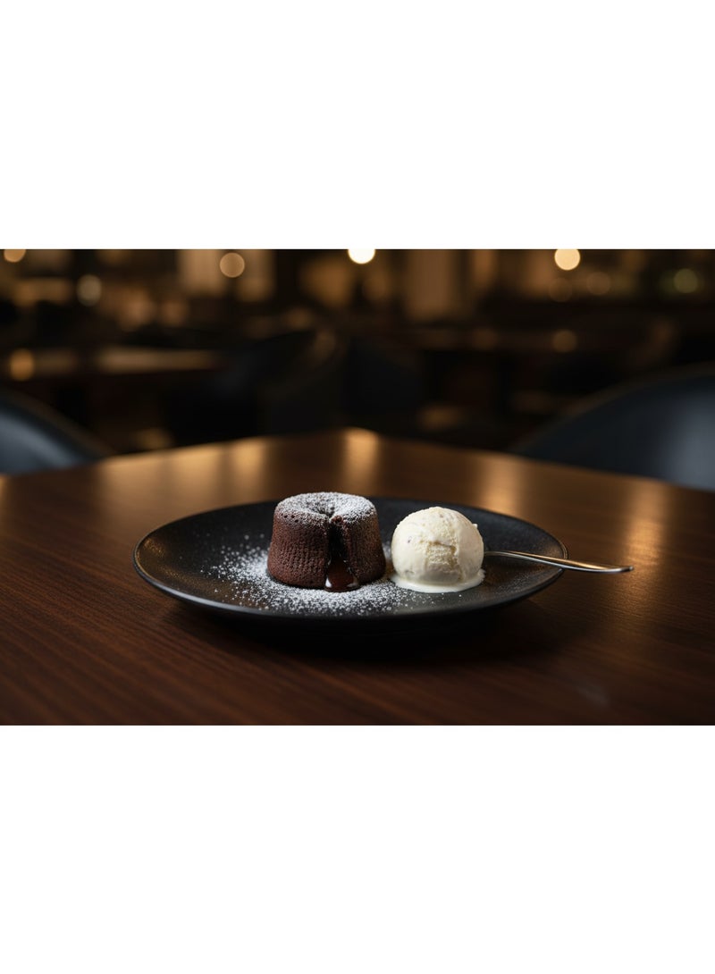 AKDC Ceramic Dessert Plate 23CM | Matte Black Speckled Finish | Restaurant-Grade Tableware - Image 2