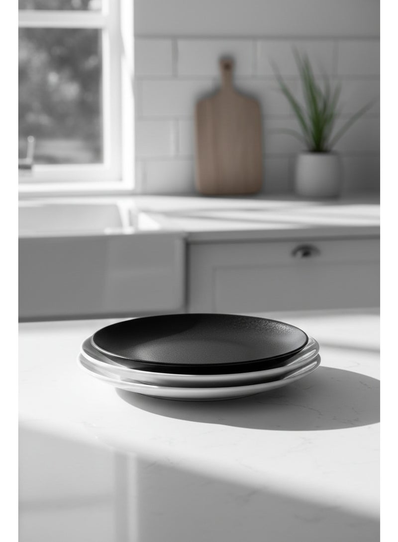 AKDC Ceramic Dessert Plate 23CM | Matte Black Speckled Finish | Restaurant-Grade Tableware - Image 3