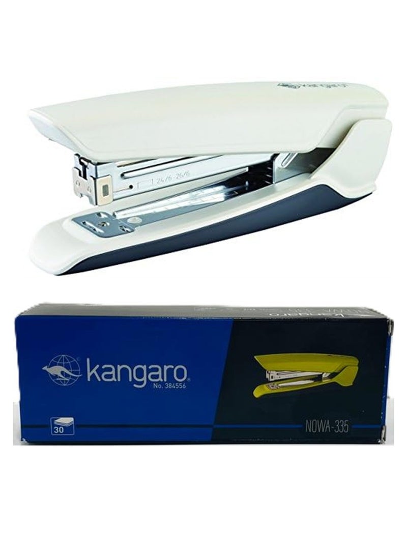 Kangaro 1-Piece Nowa-335 Desktop Stapler With 30 Sheet Capacity White