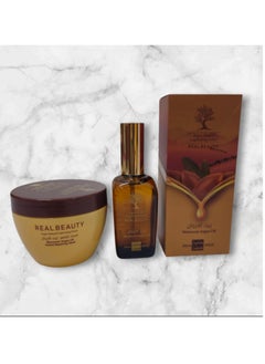 REALBEAUTY Argan Oil Set of Shampoo 450ml, Conditioner 450ml, Hair Mask 300ml and Serum Oil 100ml with Argan Oil  - Image 4