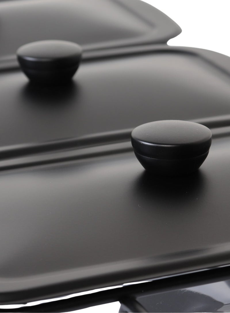 هوم فيو سخان بوفيه زجاج 3 في 1 بغطاء وإطار معدني عالي الجودة – سعة 1.5 لتر تصميم راقٍ للضيافة. - Image 2