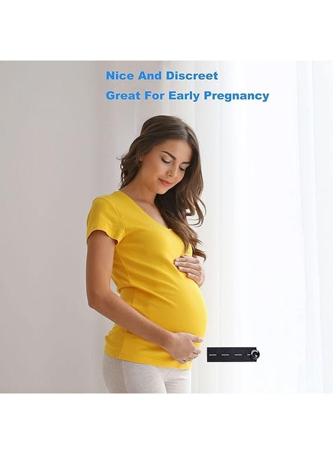 Oasisgalore Black Elastic Waistband Extender Button for Jeans Pants - Easy Lengthen Belt Extension - Image 5