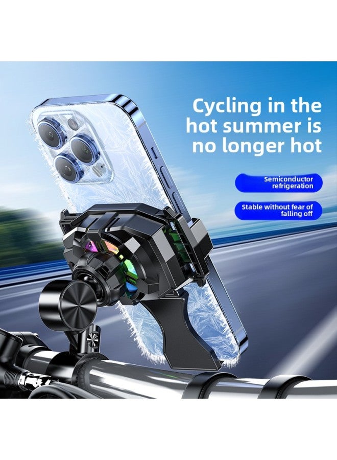 X107 Mobile Phone Radiator Semiconductor Refrigeration Back Clip Digital Display Z51 Universal Live Broadcast Bracket Game Cooling Artifact-Color:Z51 Liftable Live Broadcast Bracket  - Image 5