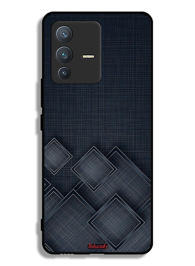 Tolwak Vivo V23 Pro 5G Protective Case Cover Squares Pattern On Cloth - Image 1