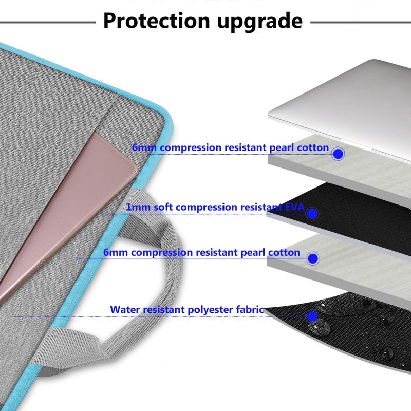 Hseok Laptop Sleeve 13-14 Inch Case Briefcase Compatible with MacBook Pro 14 inch M4/M3/M2/M1 All Model of 13.3 Inch Mac Air/Pro, XPS 13 14, Most Popular 13"-14" Notebooks,L01G02 - Image 3