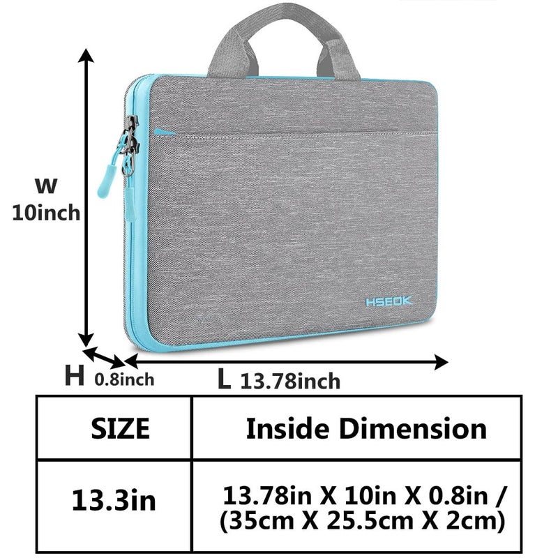 Hseok Laptop Sleeve 13-14 Inch Case Briefcase Compatible with MacBook Pro 14 inch M4/M3/M2/M1 All Model of 13.3 Inch Mac Air/Pro, XPS 13 14, Most Popular 13"-14" Notebooks,L01G02 - Image 2
