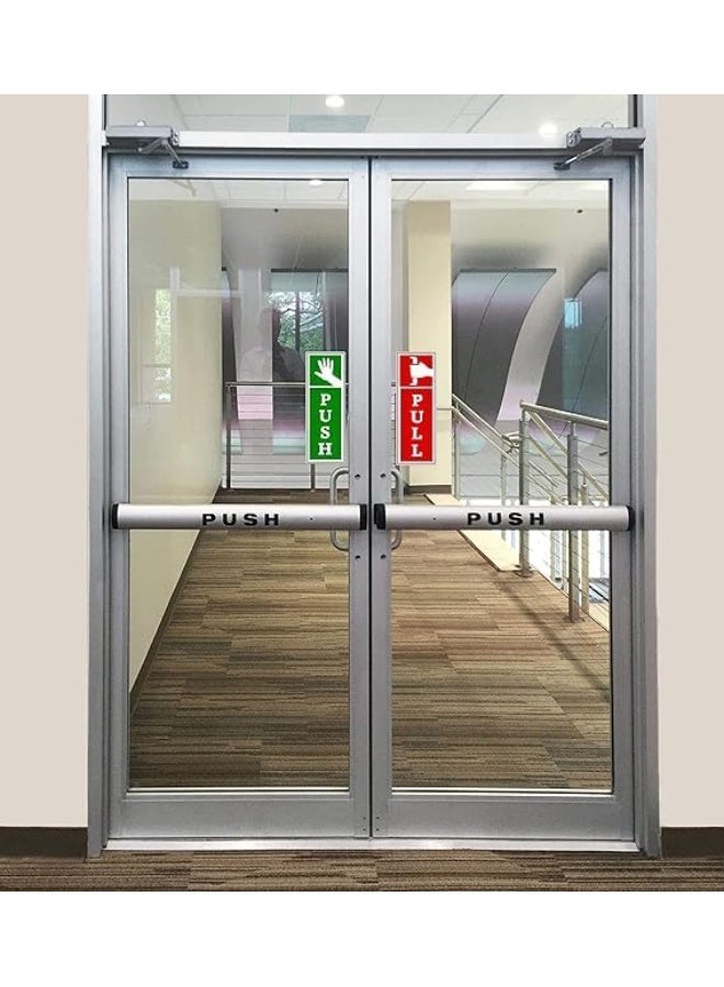 BPA ملصق أبواب لامع ومغلف BPA® للدفع والسحب، 6 بوصة - Image 2